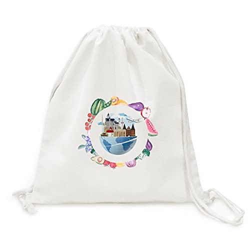 Sac en tissu pliable de voyage grand format avec sangle pour fruits légumes