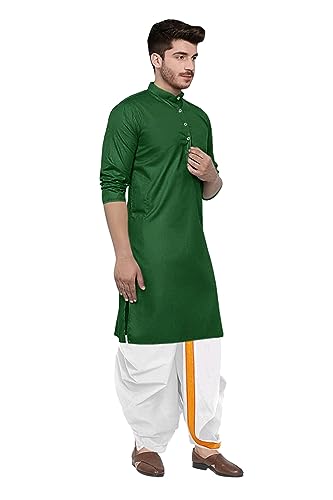 Image of Trustous Kurta Dhoti set for Mens (mahraj dhoti with kurta plain and classis look)