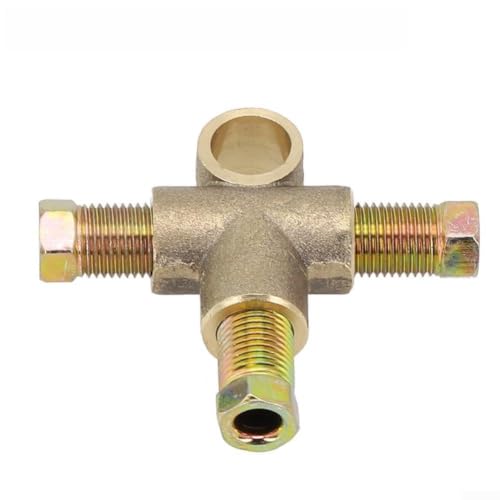 3 Way Brake T Piece Tee With 3 Male Nuts For 3/16 Pipes