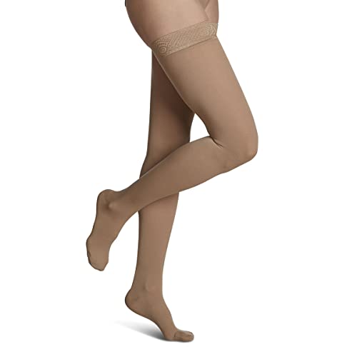 Image of SIGVARIS 862NSSW36 20-30 mmHg Select Comfort Thigh Highs-Sm-Shrt-Suntan