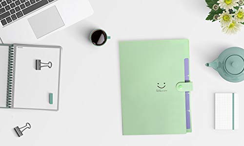 Skydue Letter A4 Paper Expanding File Folder Pockets Accordion Document Organizer (Green) #TOP7