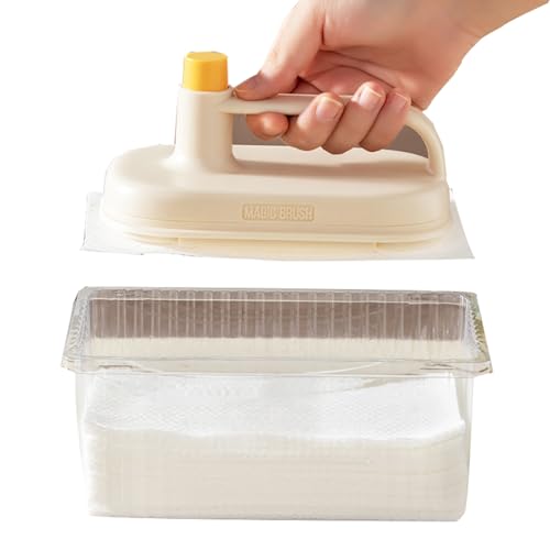 Trapo De Limpieza Reemplazable Para Cocina, Toallitas De Limpieza Desechables Secas Con Asa,Toallitas De Aceite Para Limpiar Superficies Para La Cocina BañEra Herramienta De Limpieza Para El Hogar