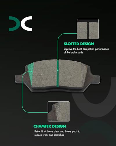 Image of SCITOO D1093 Rear Ceramic Brake Pads Sets w /Hardware Replacement For Buick For Terraza 2005-2007,For Chevrolet For Uplander 2005-2009,For Pontiac For Montana 2005-2009,For Saturn For Relay 2005-2007