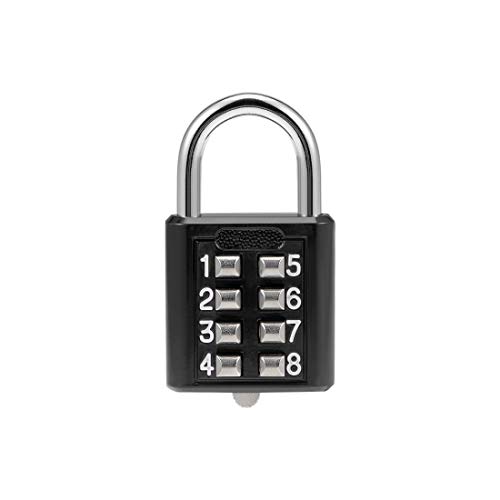 One-Day Sale: Up to 70% Off uxcell 8-Digit Combination Padlock Push Button Lock for Locker Cabinet Black