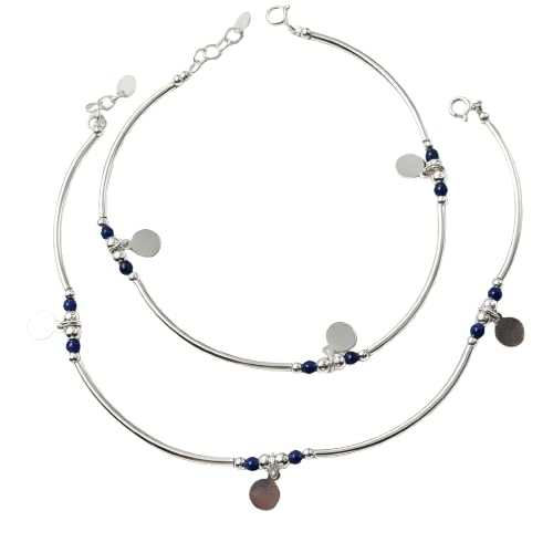 Image of Parasmoni Silver Flexible Anklet with Certificate of Authenticity | Trendy Women's Jewelry | 6-Month Warranty