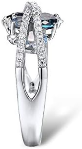 Anillo De Plata De Ley 925 Con Circonia Cúbica Para Mujer, Sortija De Compromiso Plata