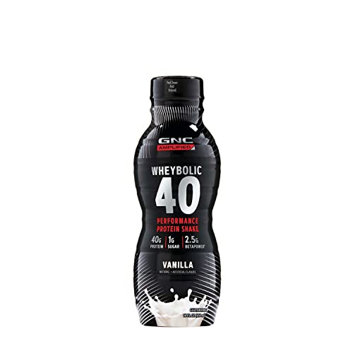 Gnc Amp Wheybolic 40 - Vanilla, 12 Bottles, Meal Replacement Shake #TOP1