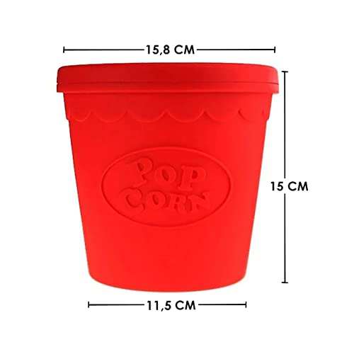Balde De Pipoca Silicone Pipoqueira Sem Óleo Micro-ondas