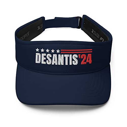 Governor Ron Desantis 2024 Navy Golf Visor | Ron Desantis For President 2024 Visor Cap For Men Or Women Embroidered Visor Hat #TOP18