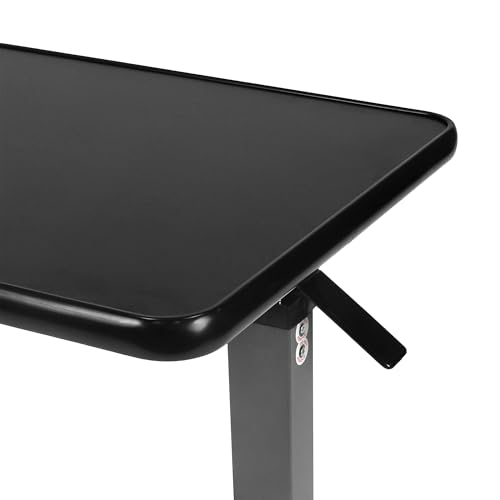 Image of Vaunn Medical Cart Adjustable Overbed Table with Wheels - Rolling Bedside Table for Hospital, Portable Standing Cart & Laptop Desk for Bed, Couch, Wheelchair