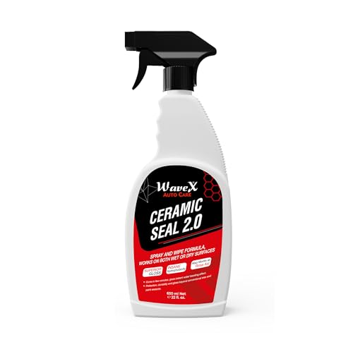 Wavex Ceramic Seal 2.0 | 650ml -Better than Car Wax and Paint Sealant | Advanced Hydrophobic Spray and Wipe Formula for Ultimate Vehicle Shine, Slickness & UV Protection