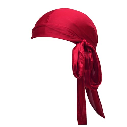 Generisch Sombrero de verano para hombre Durag Opciones multicolores | Silk Du Rags para hombres y mujeres | Perfecto para trenzas onduladas Rizos Sombrero de pescador Hamburgo, Vino, talla única