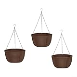Hängende Pflanzgefäße, für Zimmerpflanzen, Töpfe für den Außenbereich, Hängekorb, Gartenkorb, Haken (30,5 cm)
