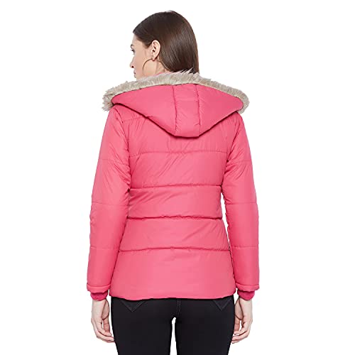 Image of VERO AMORE Women's Black winter wear full sleeve solid parka Jacket-2072A