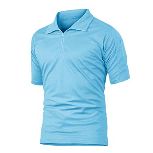 T-shirt militaire homme de randonnée grande taille XL bleu ciel