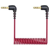 3,5 mm TRS Mikrofonkabel SC2, Kamera-Audiokabel, Gewickeltes Rechtwinklige Mikrofonkabel Stecker und Stecker Recorder Mikrofonersatz für Rode Kozmpatibel mit DJI Mic 2 und Rode Microphone Wireless Pro