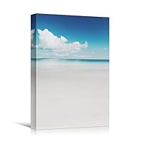 Canvas Wall Art Seashore View Beach Beach Blue Coastal Cool Photography Relax/Calm - 12x18 inches