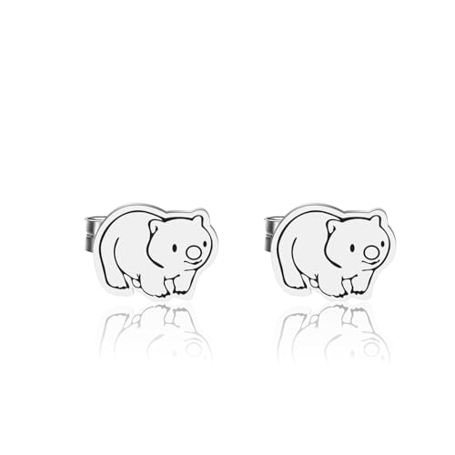 OKEYCH Wombat Lover Gift Wombats Stud Earrings Who Loves Wombats Jewelry Wombat Merch