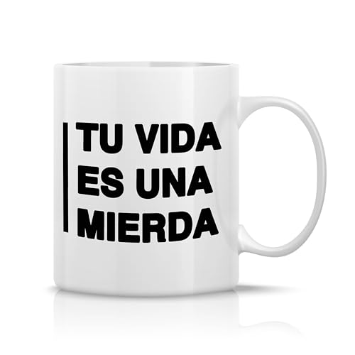 Genérico Taza idónea para regalar en Navidad | Tu vida es una mierda | Ya no eres joven | Nadie te quiere | Eres gilipollas (Tu vida es una mierda) Genérico Taza idónea para regalar en Navidad | Tu vida es una mierda | Ya no eres joven | Nadie te quiere | Eres gilipollas (Tu vida es una mierda)