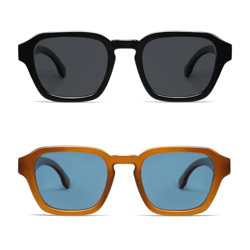 Image of VANLINKER Retro Vintage Polarized Trendy Small Square Sunglasses for Women Men 2025 Fashion Shades VL9858