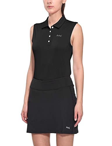 BALEAF Golf Sleeveless Polo Shirts for Women Tennis Tank Tops Quick Dry UPF 50+ Black Size XL