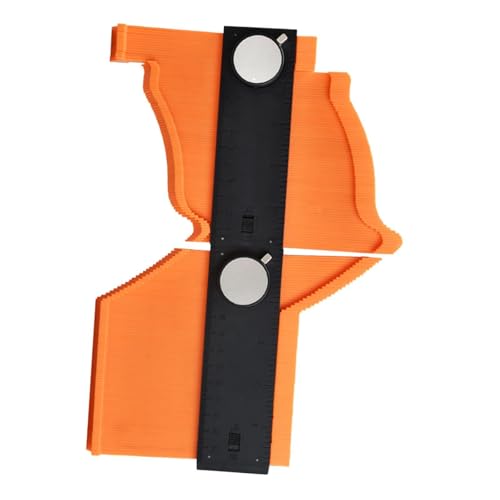 F Fityle Plantilla de calibre de contorno Tile de baldosas de construcción versátil Regla de forma irregular Regalos duplicadores para hombres papá marido él, 10 Inch