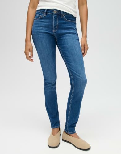 OPUS Damen Skinny | Skinny Jeans ELMA Strong Blue Low Rise aus stretchigem BCI Cotton Mix Strong Blue, 34 L28