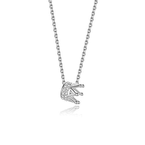 Collier Couronne Argent 925 Bijou Clavicule Tendance Or Rose