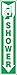 Accuform MFSD503VP Plastic Safety Sign,"Shower (Arrow Down)" with Graphic, 18" Length x 4" Width x 0.055" Thickness, Green on White
