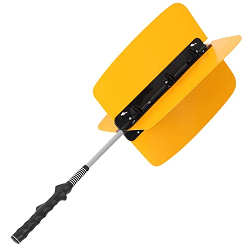 Ventilateur de pratique de golf jaune augmentant la résistance pour muscler votre swing