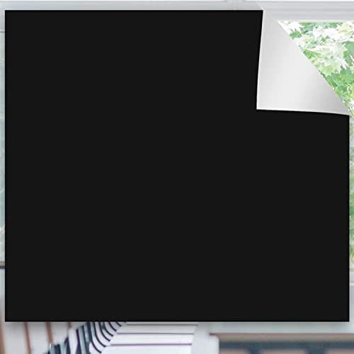 Blackout Blind 300 x 145cm Portable Blackout Blind 100% Blackout Material Window Bedroom Car Travel Blackout Blind Cut to Size to Fit Any Windows Baby Room Nursery with 45 Stickies and Bag