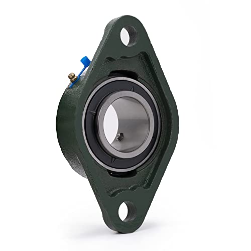 Image of XIKE 2 Pcs UCFL210-31 Bore 1-15 /16 inch Pillow Block Flange Mounted Ball Bearings, Solid Cast Iron Base and Self Aligning Chrome Steel Sealed Bearings.