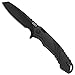 CRKT Directive EDC Folding Pocket Knife: Everyday Carry, Tanto Point Plain Edge Blade, Black Blade, Flipper Open, Locking Liner, Two Tone Black Handle, 4-Position Pocket Clip 1062