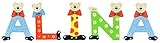 Ungiftige Farben Playshoes Kinder Holz-Buchstaben Namen-Set Alina - Sortiert