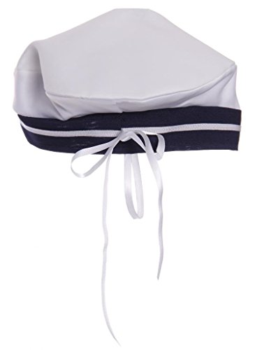 White Girl Sailor Dress with Navy Blue Strip (US, Age, 3 Years, White)4