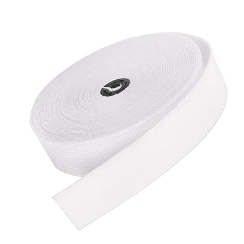 The Bead Shop Bande Élastique Couture Plate Blanche 25mm × 6m, Bande Elastique Couture, Ruban Elastique Large, Élastique Blanc | Bandes Élastiques Plates...