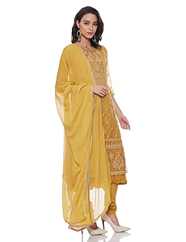 Image of BIBA Women Cotton Salwar Suit Set