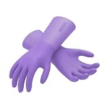 Vgo... Guantes Limpieza Largos con forro Reutilizables, Fragante Inodoro, para Hogar Baño Cocina lavar platos Coche,...