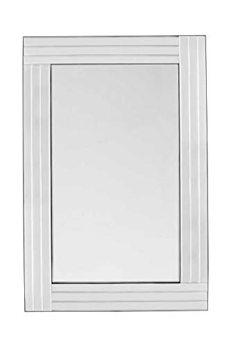 MirrorOutlet YC020-1 - Espejo de Pared Cuadrado Biselado (120 x 80 cm, sin Marco)