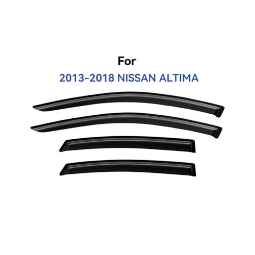 Image of Window Visors Rain Guards Shield for 2013-2018 Nissan Altima, Out-Channel Window Vent Wind Deflectors Visors Shades for 13-18 Altima