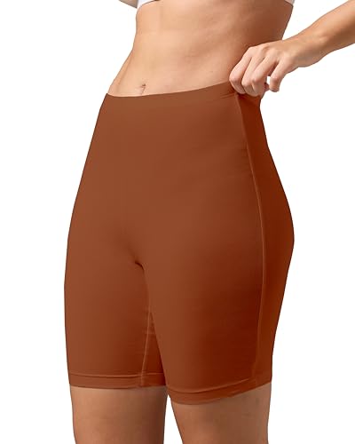 Image of URBAN ADVENTURE High Coverage Premium Cotton Spandex Mid Waist Elastane Stretch Shorties - Gym -Cycling Shorts /Tights for Women