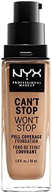 NYX PROFESSIONAL MAKEUP Can't Stop Won't Stop Foundation, 24h Full Coverage Matte Finish - Neutral Buff