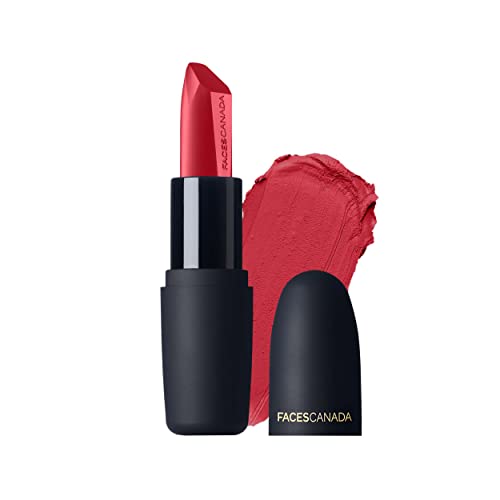 Image of FACES CANADA Weightless Matte Lipstick - Red Fairy 23 (Red), 4.5g | Highly Pigmented Lip Color | Smooth One Stroke Glide | Moisturizes & Hydrates Lips | Vitamin E, Jojoba & Almond Oil Enriched