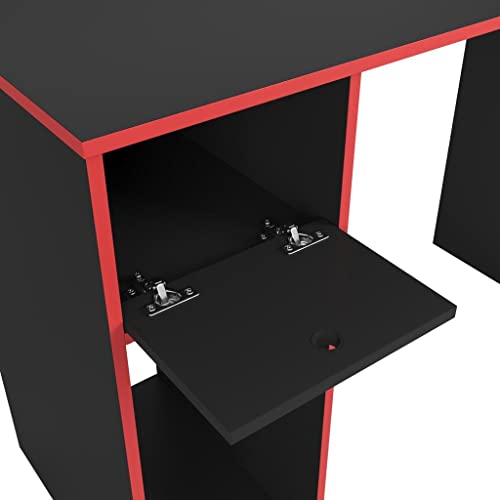 Mesa Gamer Escrivaninha Para Computador Notebook Orus (Preto/Vermelho)