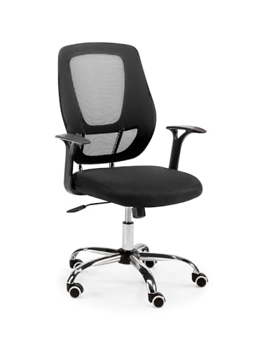 Euromof Chaise de bureau fonctionnelle. Modèle Genova. Original, accoudoirs, mécanisme pivotant ST. Résistant.