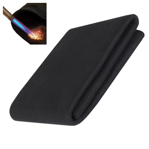 UBEISITO Welding Blanket Fireproof 5mmThickness 12''x24'',Carbon Fiber Mat for Soldering Brazing Plumbing Hole Propane Torch Copper Pipe,Up To1800°F Hvac Heat Shield Resistant Flame Protector Tool