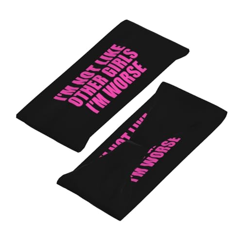 I'm Not Like Other Girls I'm Worse Adjustable Sports Headband Moisture-Wicking Sweatband for Running & Workout4