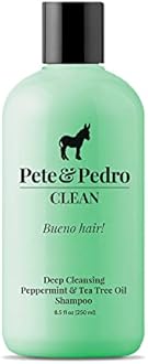 Pete & Pedro CLEAN Shampoo - Deep Cleansing Tea Tree Oil And Peppermint Daily Cleaning Haircare Shampoo For Men & Women | Helps With Dandruff & Greasy Hair | As Seen on Shark Tank, 8.5 oz.