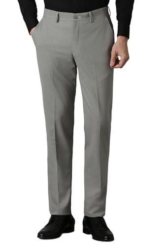 Image of Louis Philippe Men's Slim Fit Everyday Smart Wear Comfort Stretch Work Ready Solid Formal Trouser