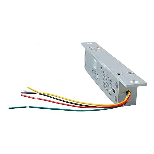 ZASCHMOY Elektryczny Zamek Ryglowy DC 12V 5 Linii | Regulowane Opóźnienie Czasowe i Wyświetlacz LED | Trwały Zamek do Drzwi ze Stopu Aluminium, Zapewniający Większe Bezpieczeństwo (Odblokowanie